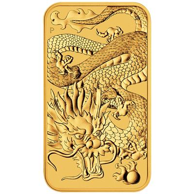 DRAGON - 1 OZ  RECTANGULAR BULLION COIN 100 $ | 1 Oz Gold | Uncirculated