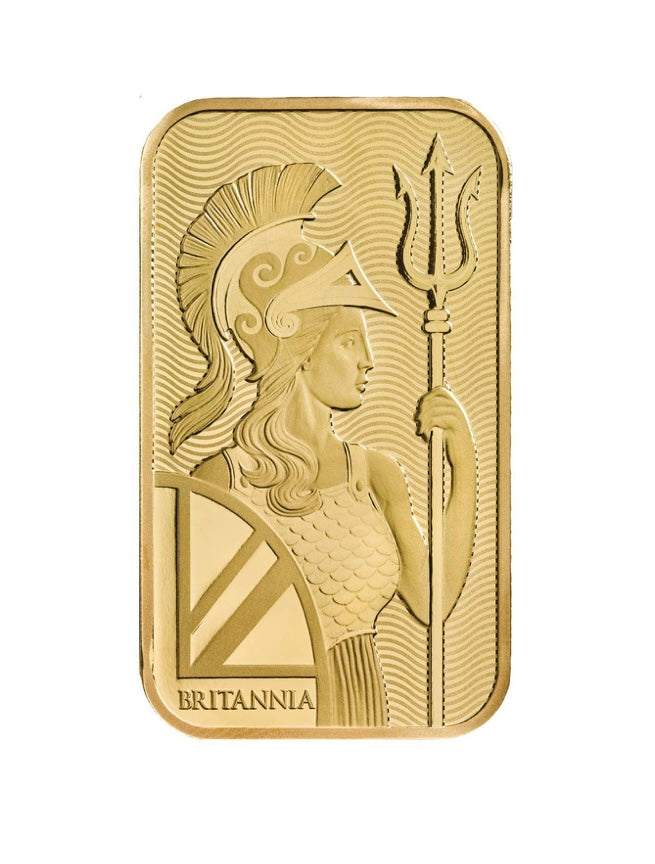 Britannia 1oz Gold Bar Minted Bullion | 999.9 Fine Gold